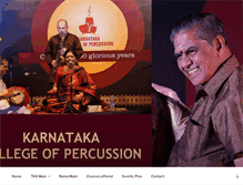 Tablet Screenshot of karnatakacollegeofpercussion.com